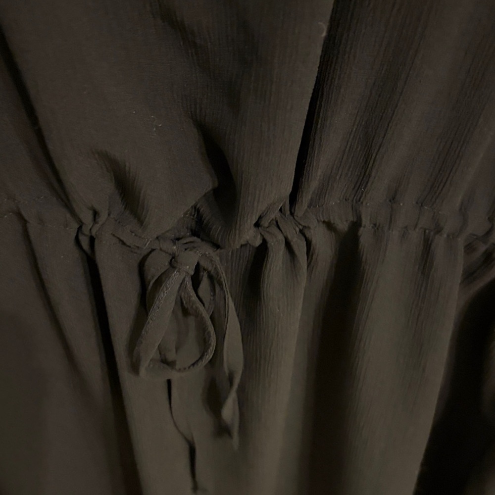 Merona Black V-Neck Tie-Waist Swim Coverup - Picture 2 of 4
